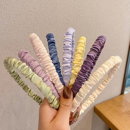 2PCS Silk Pleated Hairband.