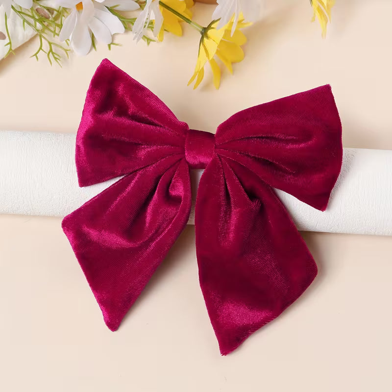 Velvet Bow Hair Clip with Bow.