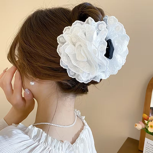 1pcs Sweet Elegant Multi Layer Flower Hair Clip for Women.