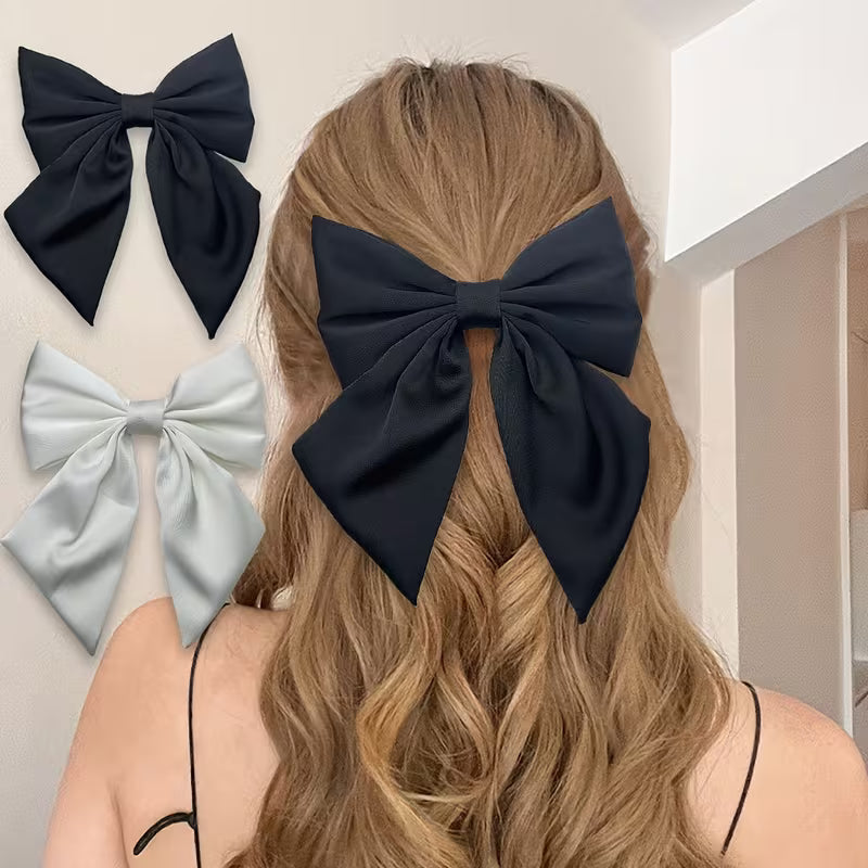 2pcs Women's Large Butterfly Bow Spring Clip Hair Accessory.
