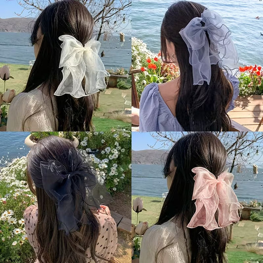 New Style Organza Bow Hair Clip.