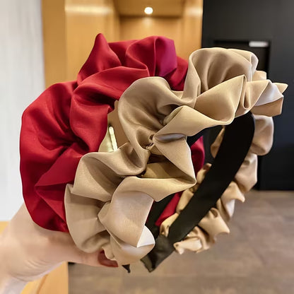 3pcs Elegant High Crown Satin Headband