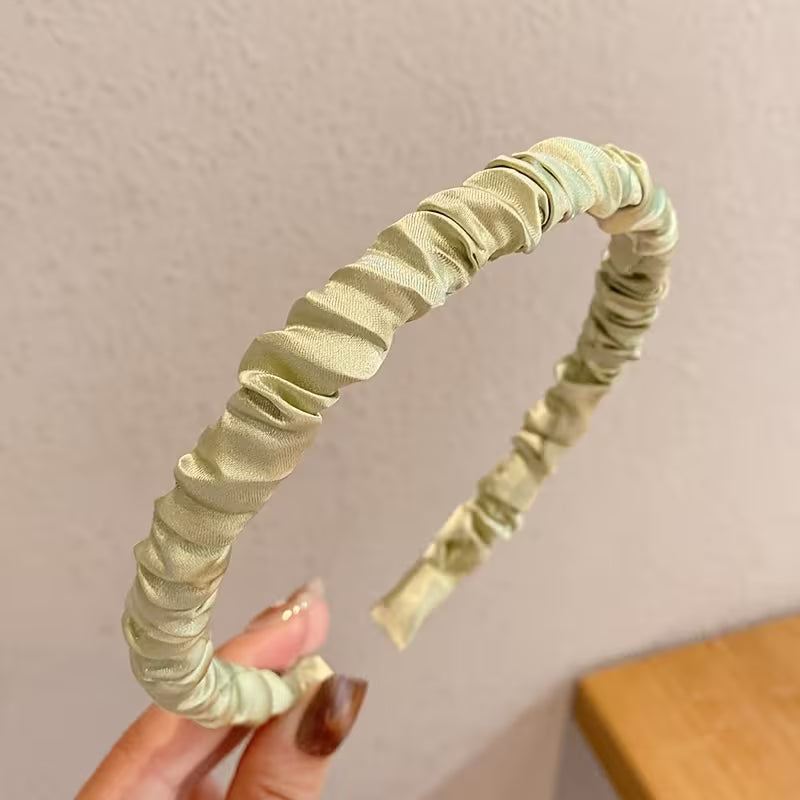 2PCS Silk Pleated Hairband.
