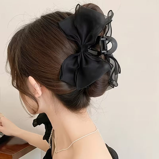 Elegant Mesh Bow Hair Clip for Women.