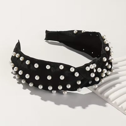 Elegant Faux Pearl Decorative Head Band For Girls.