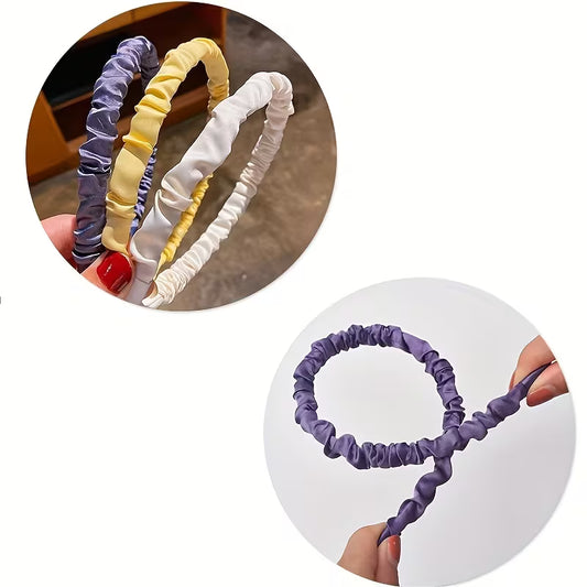 2PCS Silk Pleated Hairband.