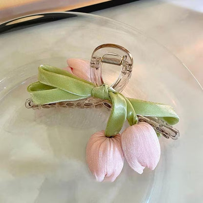 A Sweet, Stylish, And Elegant Tulip Flower Hair Clip.