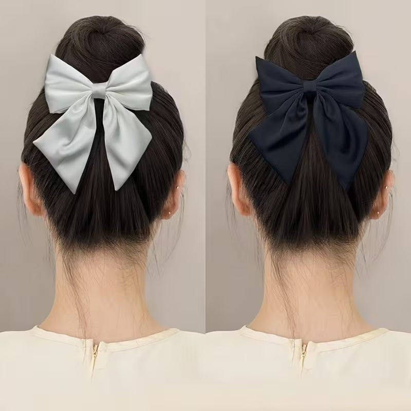 2pcs Women's Large Butterfly Bow Spring Clip Hair Accessory.