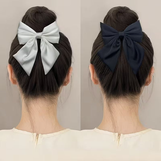 2pcs Women's Large Butterfly Bow Spring Clip Hair Accessory.