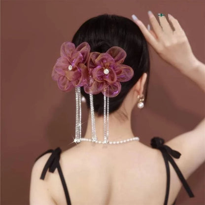 Double Flower Hair Clip.