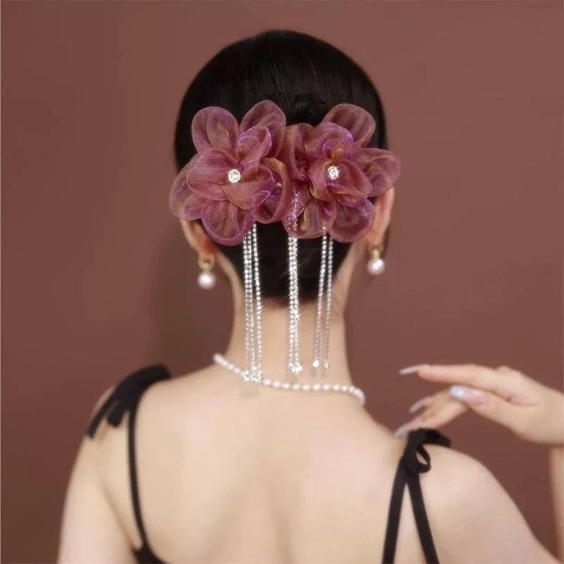 Double Flower Hair Clip.