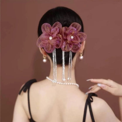 Double Flower Hair Clip.