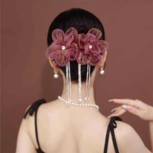Double Flower Hair Clip.