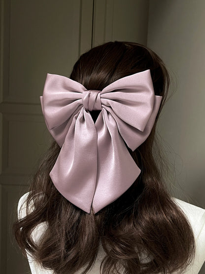 Silk Hair Bow Clip for girls Hair Accessories .