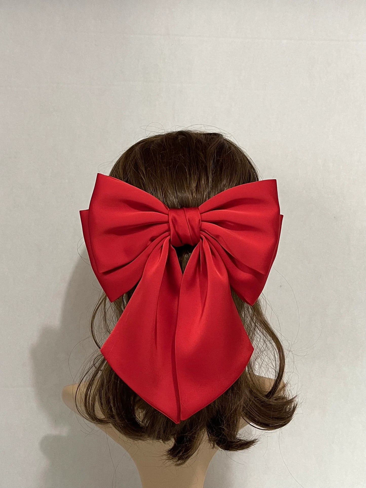 Silk Hair Bow Clip for girls Hair Accessories .