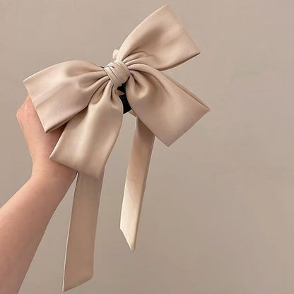Elegant Satin Bow Hair Claw Clip.