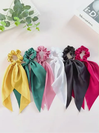 2 pcs French-Style Hair Scrunchies & Ponytail Holders.