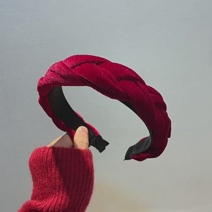 1pc Elegant Velvet Twisted Headband for Girls.