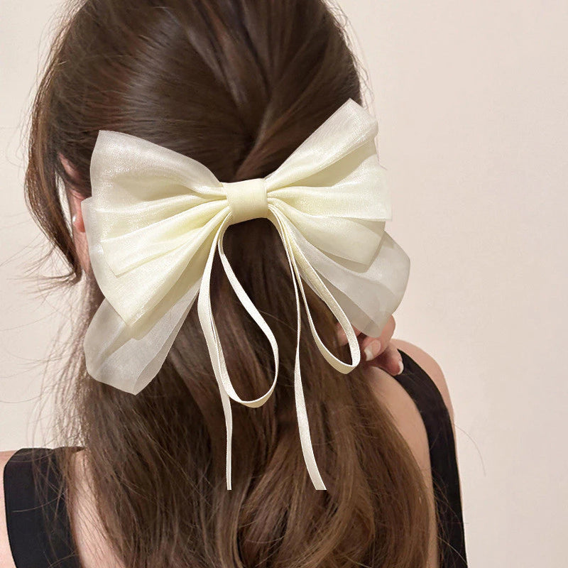 Multi-layer Bow Ribbon Hair Clip.
