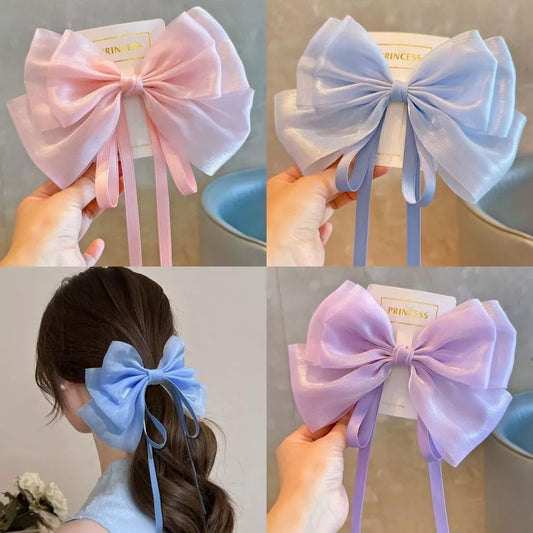 Multi-layer Bow Ribbon Hair Clip.