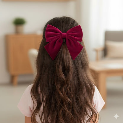 Velvet Bow Hair Clip with Bow.