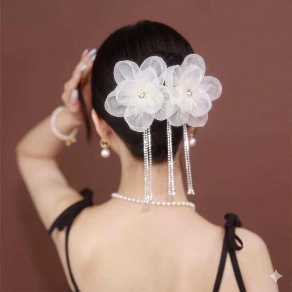 Double Flower Hair Clip.